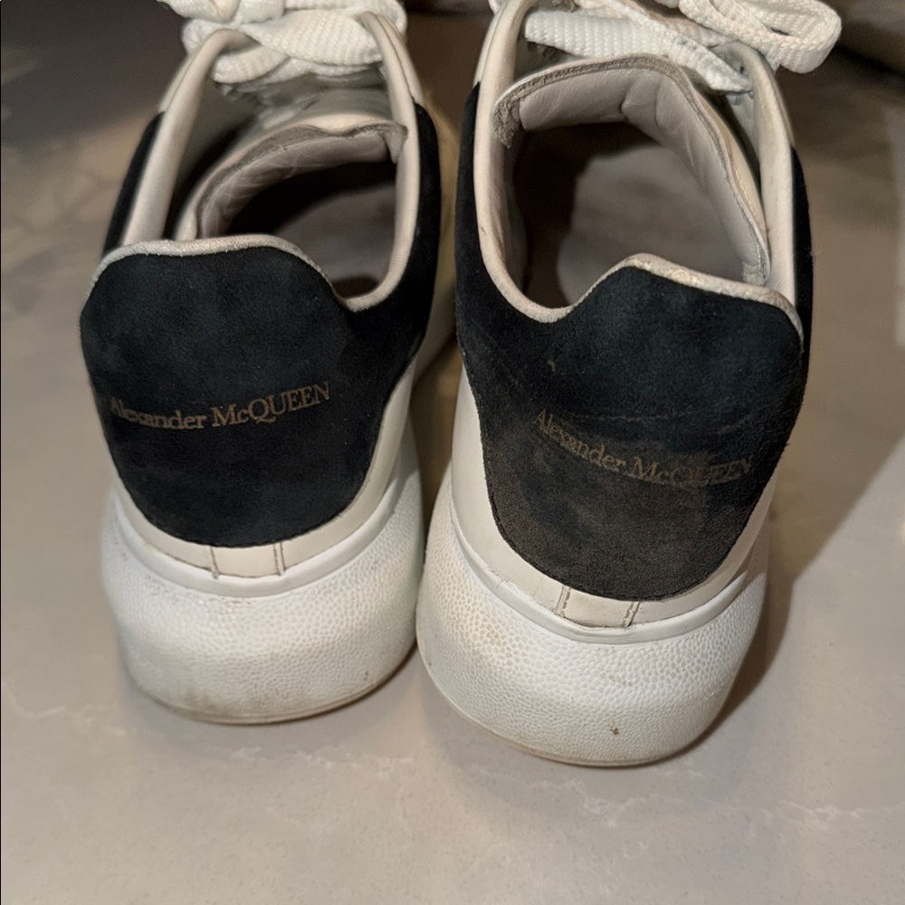 Alexander McQueen platform Women's White and Black Sneakers - Picture 8 of 13